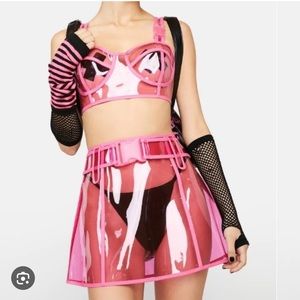 Dolls Kill Club Exx Dream Crusher PVC Set in Barbie Pink
